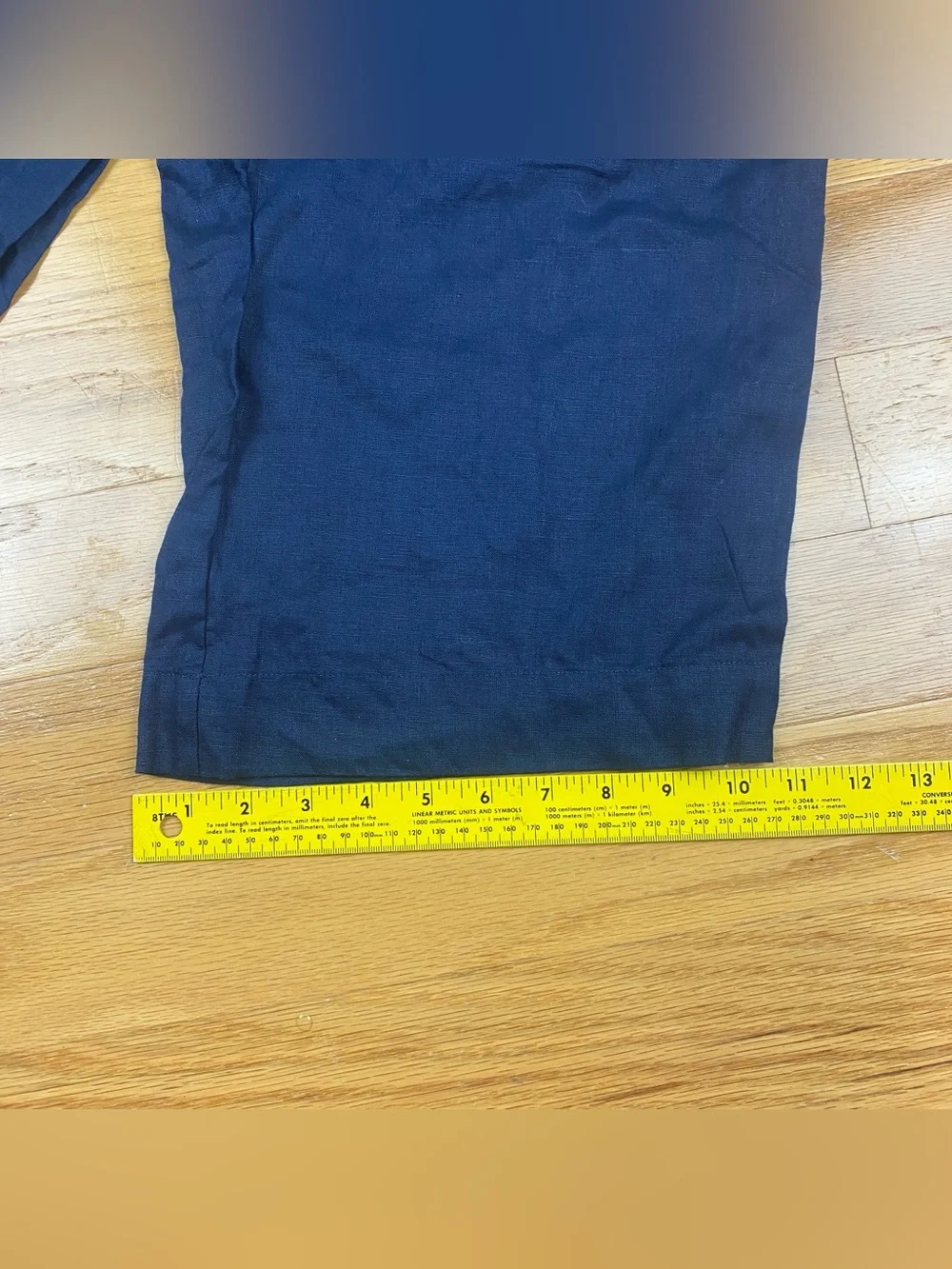 Quince Linen Wide Leg Crop Pants Pull On Elastic Drawstring Waist Black XL